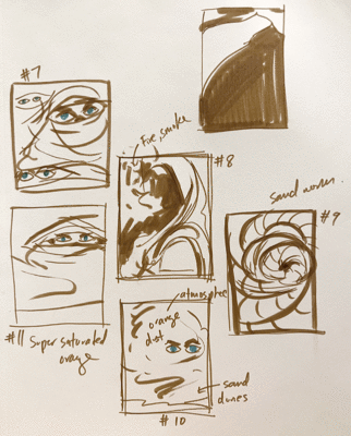 banner thumbnail sketches art director dune