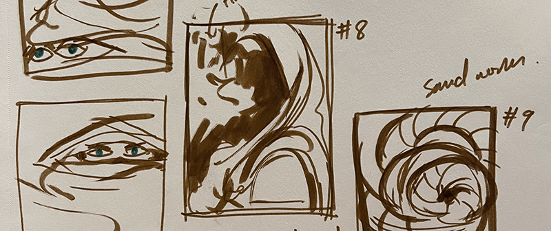 banner thumbnail sketches art director