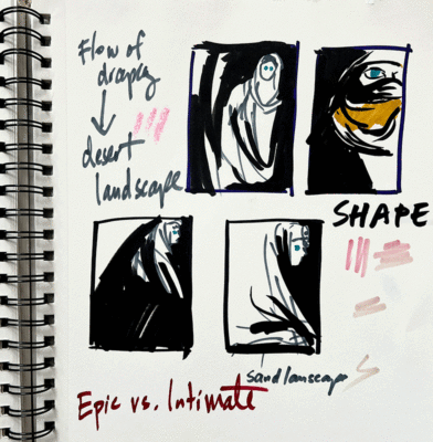 banner thumbnail sketches art director dune