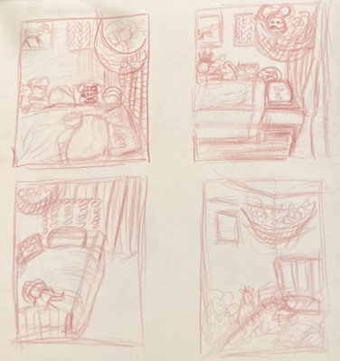 Landscapes Track: Personality of a Room, thumbnail sketches