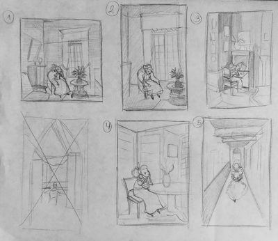 Landscapes Track: Dramatic Shadows, thumbnail sketches