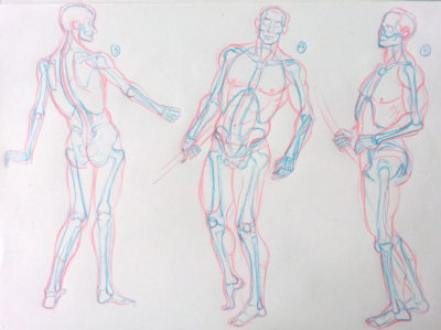 Artistic Anatomy: Drawing a Skeleton Inside a Figure