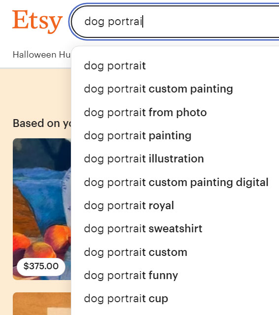 Etsy SEO, Dog Portrait