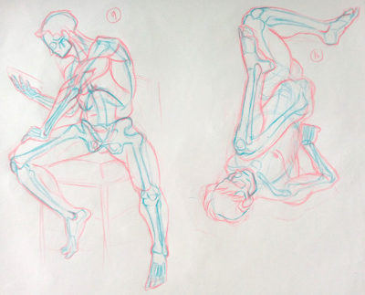 Artistic Anatomy: Drawing a Skeleton Inside a Figure