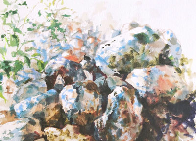 Landscape Watercolor Painting in Widstoe & Mt Pleasant, Clara Lieu