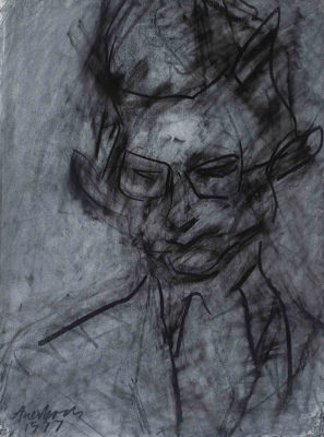 Frank Auerbach, Portrait Drawing