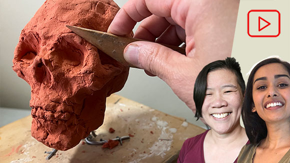 Sculpting a Skull with Air Dry Clay