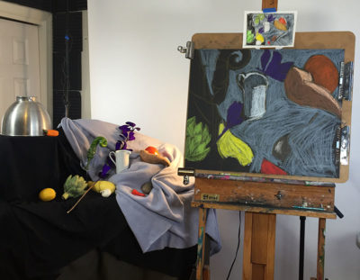 Still Life Drawing in Crayon