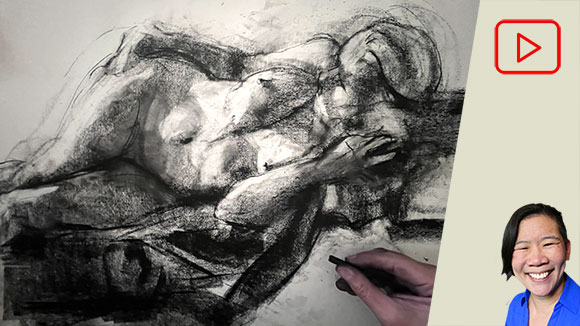 Expressive Figure Drawing in Charcoal