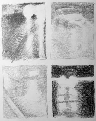 Color Track: Night Painting, Thumbnail Sketches