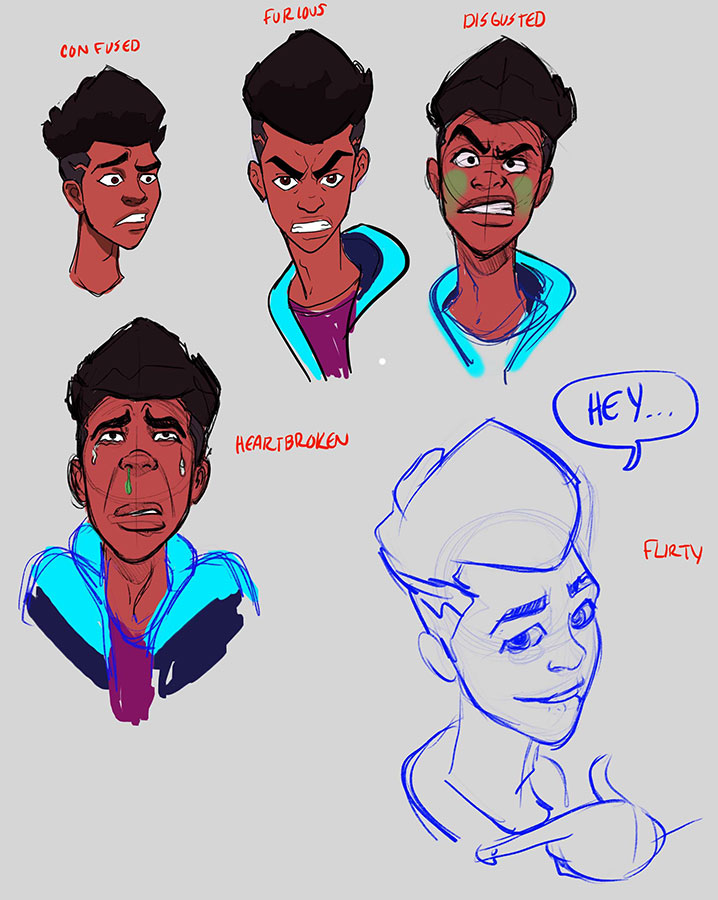 Character Design, Facial Expressions, Jordan McCracken-Foster