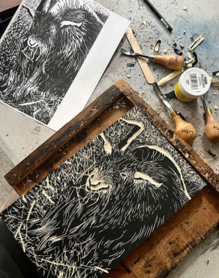 Woodcut printmaking