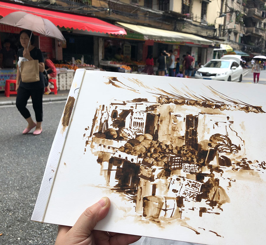 Brush Pen Drawing in China, Clara Lieu