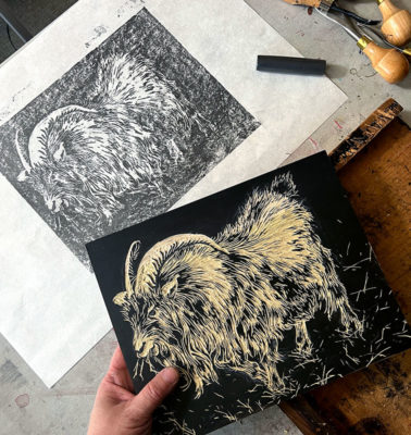 Woodcut printmaking