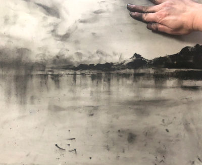 Wet Charcoal Drawing, Clara Lieu