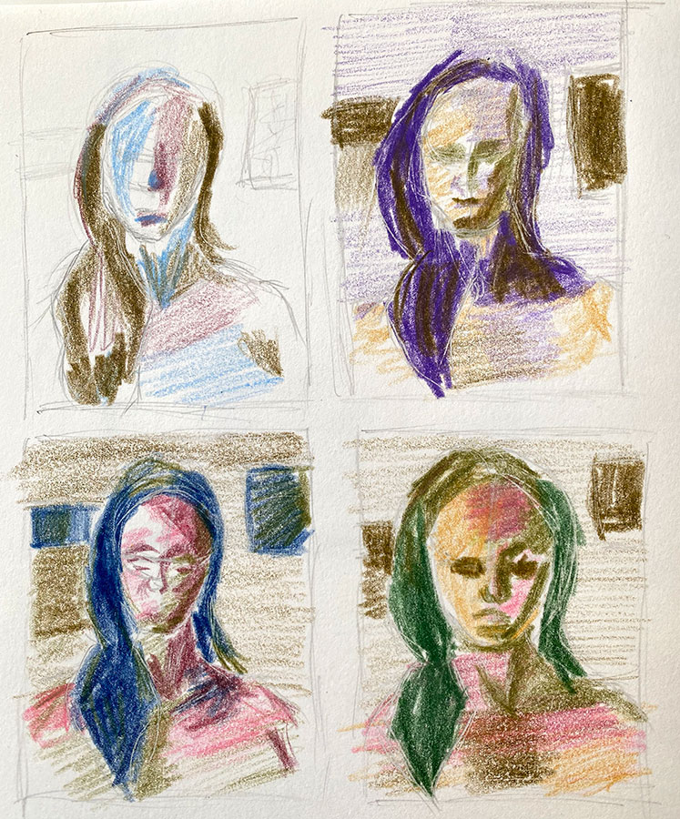 Portrait Track: Mood Portrait, Thumbnail Sketches