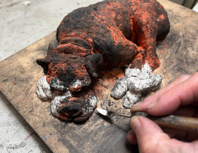 Air Dry Clay Sculpture, Figure Modeling, Dog, for Self-Taught Artists