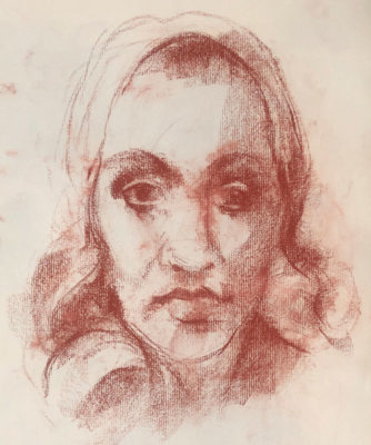 Drawing Female Portraits in Conte Crayon