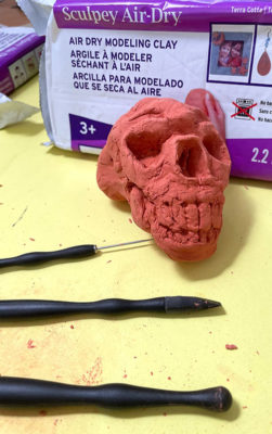 Sculpting a Skull with Air Dry Clay