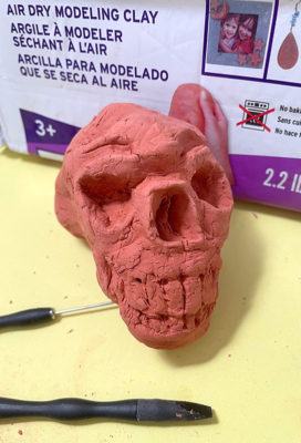 Sculpting a Skull with Air Dry Clay