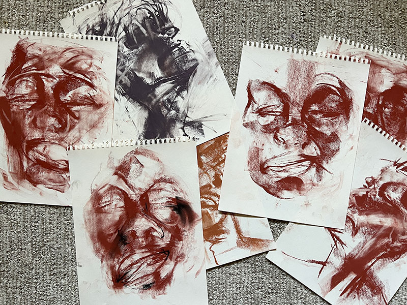 Expressive Drawing Track: Touch Portrait Drawings