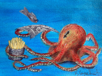 August Art Dare: Underwater Creatures