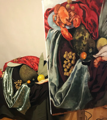 Intro to Oil Painting, Lobster Still Life