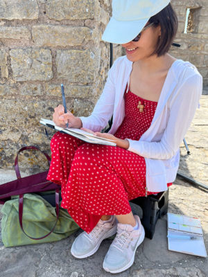 Plein Air Landscape Painting in Óbidos, Portugal