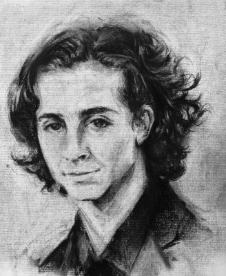 Charcoal Portrait Drawing: Hair