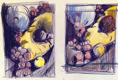 Colored Pencil Thumbnail Sketches