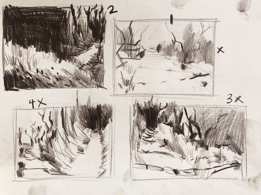 Landscape Thumbnail Sketches