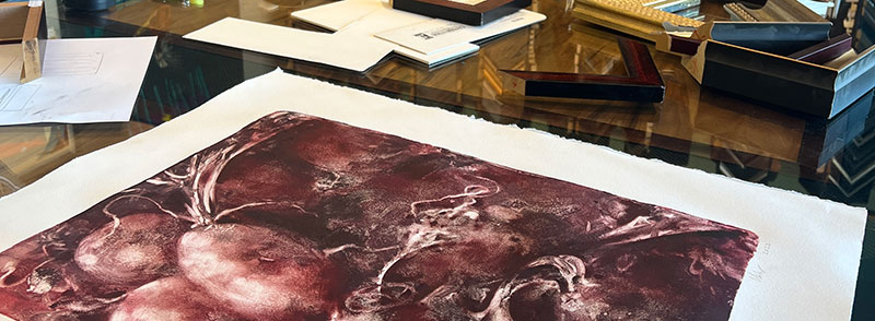 Gelli Plate Printmaking Framing Exhibit Gallery Exhibition