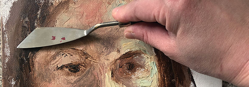 Painting Basics Track: Self-Portrait Palette Knife Painting