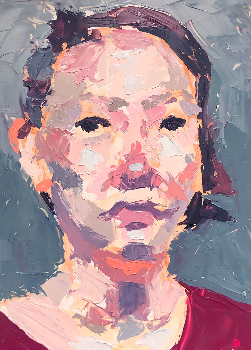 Painting Basics Track: Self-Portrait Palette Knife Painting