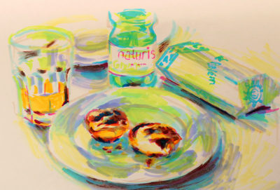 Pastéis de Belém Marker Drawing, Cat Huang