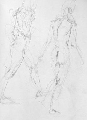 2 min. figure gesture drawings: Muybridge