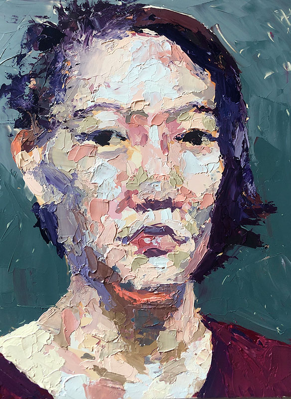 Painting Basics Track: Self-Portrait Palette Knife Painting