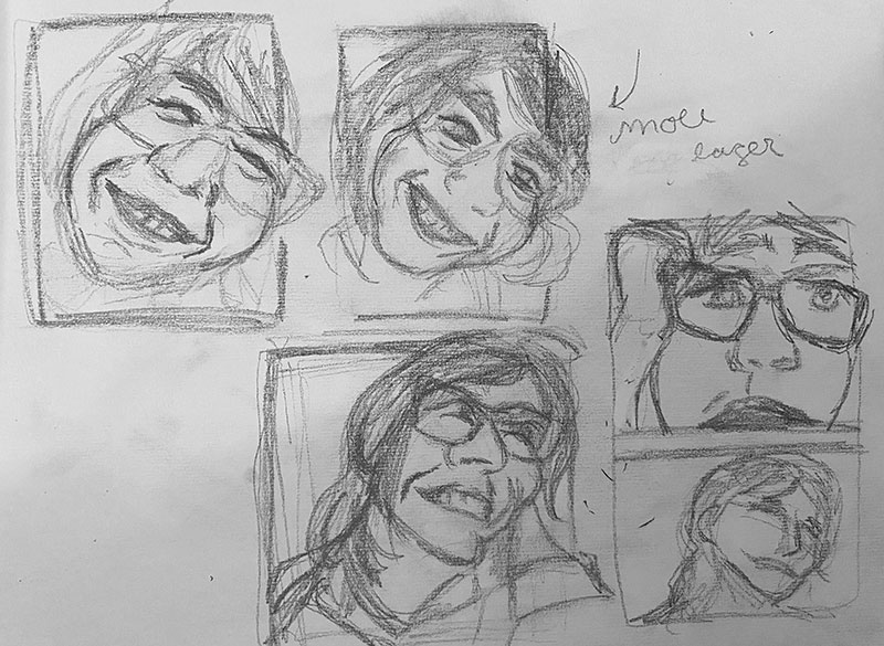 Portrait Track: Jekyll & Hyde, Thumbnail Sketches