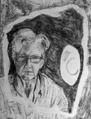 Chiaroscuro Self-Portrait in Charcoal