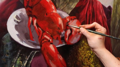 Intro to Oil Painting, Lobster Still Life