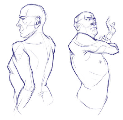 Drawing a male torso in Clip Studio Paint, Jordan McCracken-Foster