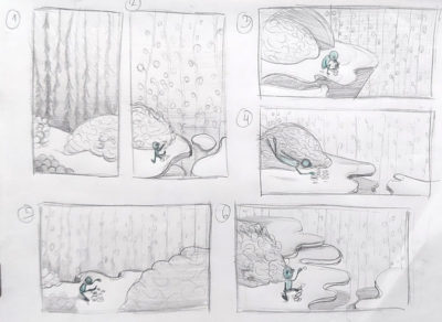 Landscapes Track: Underwater Scene, thumbnail sketches