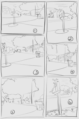 Landscapes Track: Repeated Objects, Atmospheric Perspective, thumbnail sketches